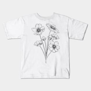 Cosmos Line Art Kids T-Shirt